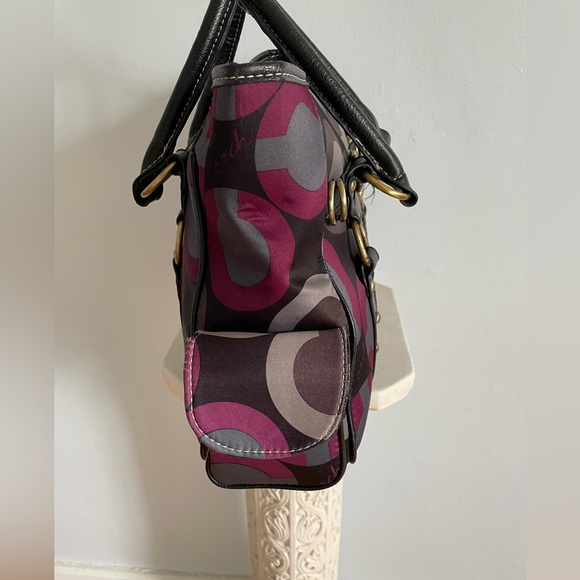 Gorgeous Purple Plum Sofia Madison Y2K coach Bag Signature Retro Vibe Polka Dot - Picture 5 of 12